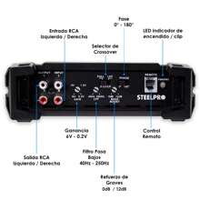 Amplificador Mono Block Tecnologia Nano-1200 W By Steelpro - Negro - Ver 6