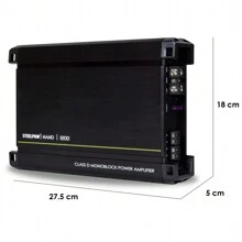 Amplificador Mono Block Tecnologia Nano-1200 W By Steelpro - Negro - Ver 5
