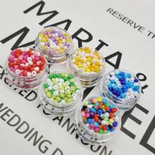 20g/Pack, Approx. 500pcs 3mm Solid Color Glass Seed Beads For DIY Jewelry Making - Multicolor - View 2