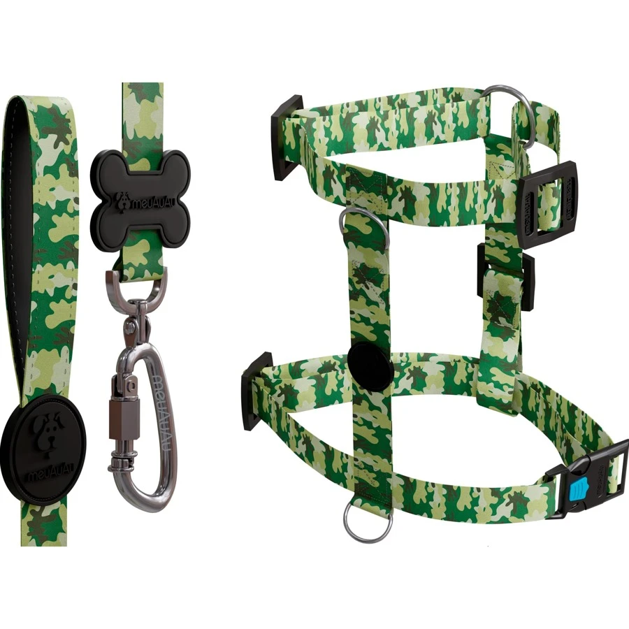 Pet Collars, Leashes & Harnesses Sets - 軍綠色 - 查看 1