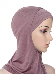 1入組女士柔軟彈性頭巾，伊斯蘭頭巾圍巾頸套頭帶發帶頭巾 - A - 查看 21