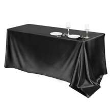 Elegant White Satin Tablecloth: Perfect For Wedding Receptions, Parties And Home Decoration - Rectangular, Woven, Soft And Shiny - Multicolor - View 36
