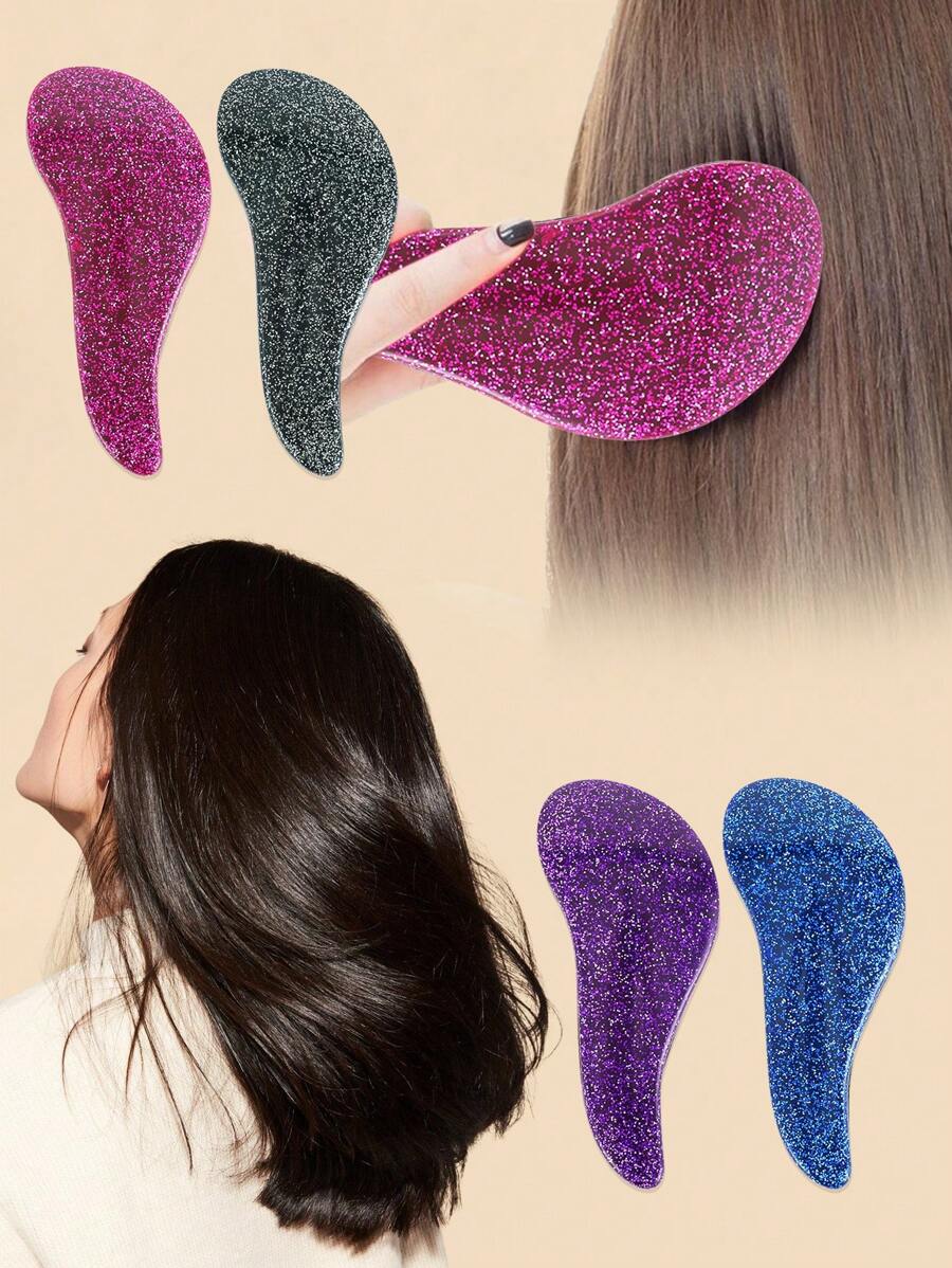 1 件装新款星空按摩梳，便携式防静电发梳，防缠结，按摩梳，适合家庭使用 - 彩色 - 查看 1