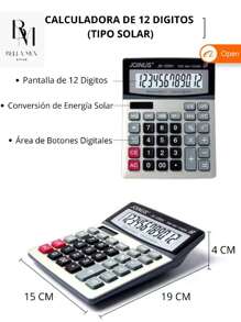 Calculadora de Oficina, Escuela, Doble Carga (Solar y Bateria), Con Pantalla Grande de 12 Digitos, Calculadora Para Financiar, Contabilidad, Calculadora de Escritorio, Articulo Escolar, Calculadora Simple Para la Escuela DX-1200V - Gris - Ver 2