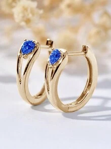 1對兒童優雅立方氧化鋯耳環，適合女孩日常裝扮或派對飾品，生日禮物 - 1# - 查看 8