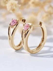 1對兒童優雅立方氧化鋯耳環，適合女孩日常裝扮或派對飾品，生日禮物 - 1# - 查看 7