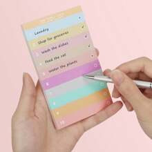 300張貼心小紙條，待辦事項貼紙，日常計劃記事本，可撕下清單用於辦公室、家庭或學校文具用品(5.12*3.15英寸) - 彩色 - 查看 4