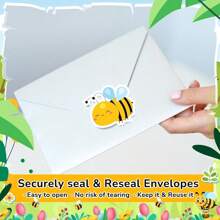 TYFYO 500張/捲動動物貼紙老師獎勵貼紙可愛的動物太空貼紙學校用品激勵捲動貼紙動物派對喜好贴纸（蜜蜂） - 彩色 - 查看 5