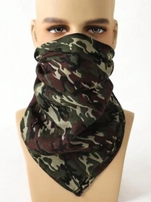 1pc Women Scarves Bohemian Style Vintage Camouflage Print 53cm Bandana Headband, Fashionable Sports Towel And Casual Scarf, Suitable For Outdoor Activities,School Silk Scarves