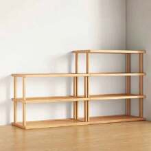 Organizador de escritorio con estante de exhibición de múltiples capas, pequeño estante de almacenamiento para manualidades para escritorio de oficina, mesa - Amarillo - Ver 5