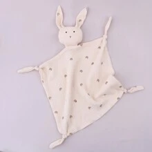 1pc Baby Soft Plain & Printed Rabbit Design Pat Towel - Multicolor - View 18