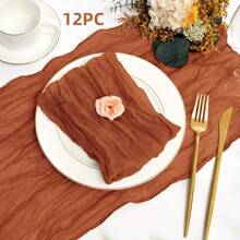 6/12/18/24/30 Pieces Purple Gauze Cheese Cloth Napkins, Multi-Color Optional Cheese Cloth Napkins Bali Cheese Cloth Napkins, Rustic Bohemian Lavender Napkins, Lavender Napkins For Family Dinners, Restaurants, Wedding Receptions, Dinners, Holiday Parties, Table Decorations