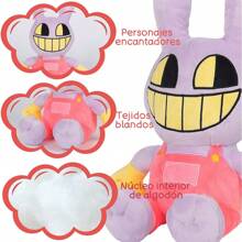 NEWKIBOU Amazing Digitals Circus Peluche de Juguete, 2 Piezas Digital Circus Peluche Muñeca, Juguete De Payaso De Peluche, Circo Digital Plushie, Digital Circus Plush Toy, Regalos para Niños y Niñas,Kit 2 Muñecos De Peluche El Asombroso Circo Digital, Lindo Dibujo Animado De Peluche Juguetes De Colección Para Niños Niñas (25cm/9.8in) - 2 piezas - Ver 8