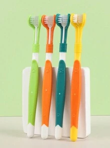 5 pièces Brosse à dents pour chien et chat, kit de brossage des dents pour chien. Brosse à dents pour chiots, brosse à doigt pour chien. Brosse à dents pour animaux de compagnie pour nettoyer les dents des chiens. Brosse à 3 côtés pour animaux de compagnie, nettoyage en TPR