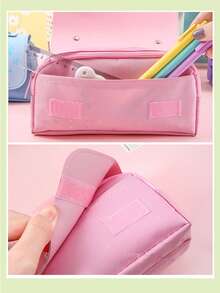 Large Capacity Portable Pencil Case, Pressure-Relieving Pencil Bag For Students, Girls' Triple-Layer Fresh Stationery Pouch - Multicolor - View 10