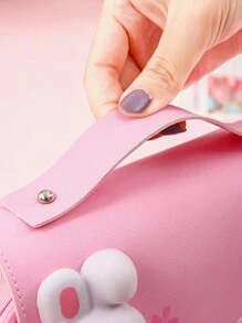 Large Capacity Portable Pencil Case, Pressure-Relieving Pencil Bag For Students, Girls' Triple-Layer Fresh Stationery Pouch - Multicolor - View 6