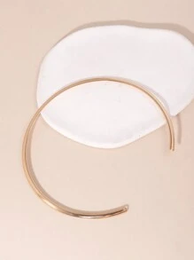 1 Stück europäische und amerikanische einfache Kupferrohr Metall Choker Halskette für Frauen, importierter Schmuck