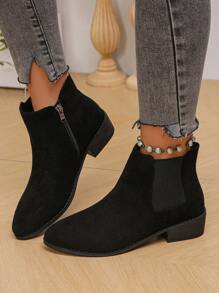 Stylish And Versatile Women's Ankle Boots - Black - View 4