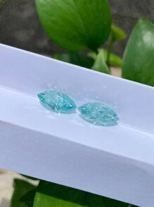 1pc Shimmering Blue Morganite Asymmetrical Cabochon VVS Loose Diamond, Suitable For Setting In Jewelry - Sea Blue - View 7