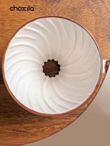 choxila 1 pieza Filtro de café de cerámica reutilizable, taza de filtro con estampado de porcelana azul y blanca, cafetera de goteo V60, para 1-4 tazas, suministros escolares - Azul - Ver 10