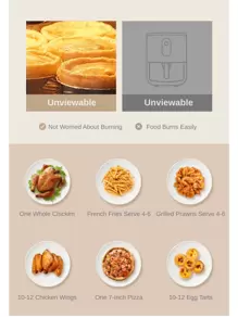 RAF 9.5Quarts Food Essentials And Family Helpers Smart Air Fryer Oil-Free Electric Fryer Household Electric Oven Kitchen Toaster Multifunctional Microwave Fans Oven Smart Assistant Enjoy Life Kitchen Appliance Cooking Electric Touch Screen 10-In-1 Function