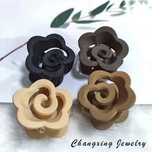 4pcs/Set Elegant Aesthetic Flower Petal Hair Clips, Including Hair Claw, Bangs Clips, Side Clips, Functional Hair Accessories - High Quality And Affordable - Multicolor - View 10