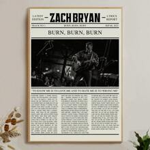 1 pieza Sin marco, póster del famoso cantante de música country estadounidense, impresiones de lienzo con letras de canciones populares, gira American Heartbreak, arte de pared para fans, pintura de arte para regalo, para dormitorio, sala de estar, decoración de pared, decoración para el hogar y dormitorio