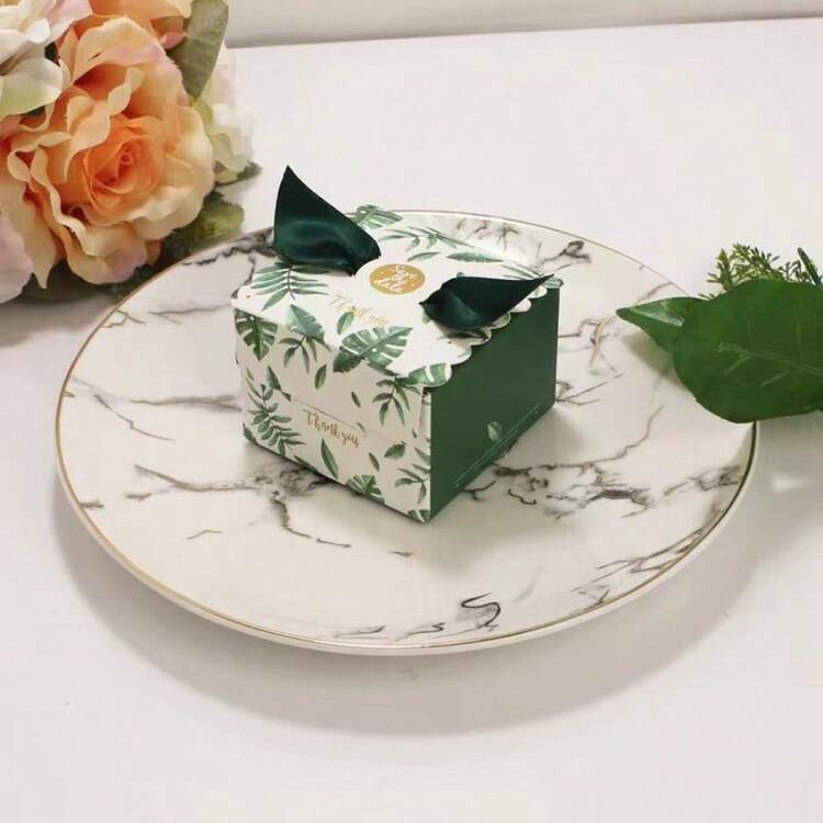 10pcs Saudi Cube Candy Boxes Wedding Favor Boxes Candy Lawn Outdoor Wedding Stamping Boxes - Multicolor - View 6