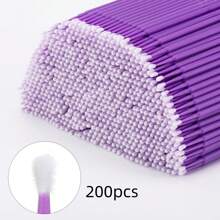 Microaplicadores Descartáveis para Extensões de Cílios - Escovas Aplicadoras Micro Sem Fiapos para Lábios, Varetas de Rímel para Cílios, Dentes, Unhas, Delineador e Cuidados Pessoais (50/100/200/300/500/600/800 peças)
