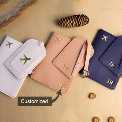 Capa de Passaporte em Couro com Estampagem a Quente Personalizada | Tag de Bagagem | Presente de Viagem de Aniversário de Casamento | Carteira de Viagem Personalizada com Monograma, Portátil, Multifuncional, Versátil, Leve, Funcional, Prática, Fashion, Colorida, Contratada, Kawaii, Vibes de Férias/Férias, Minimalista, Básica, Cor Sólida Rosa Quente, Azul Royal Personalizada, Achados Únicos, Moda de Inverno, Presente de Natal/Feriado, Presentes Personalizados para Mulheres, Bolsas e Mochilas, Porta-Cartões, Presentes Ideais para Ele Ela, Namorado, Namorada, Amigos para Aniversários, para Natal, para Férias/Viagens, para Atividades ao Ar Livre/Passeios/Viagens/Caminhada/Estádio/Esportes/Escalada