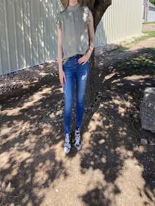 Judy Blue Women's Skinny High Waist Jean - 藍色 - 查看 4