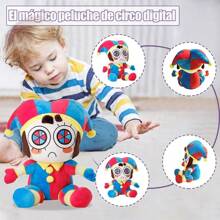 NEWKIBOU Amazing Digitals Circus Peluche de Juguete, 2 Piezas Digital Circus Peluche Muñeca, Juguete De Payaso De Peluche, Circo Digital Plushie, Digital Circus Plush Toy, Regalos para Niños y Niñas,Kit 2 Muñecos De Peluche El Asombroso Circo Digital, Lindo Dibujo Animado De Peluche Juguetes De Colección Para Niños Niñas (25cm/9.8in) - 2 piezas - Ver 7