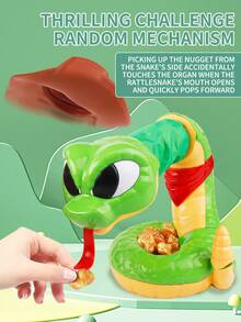 Electric Jumping Rattlesnake Prank Toy, Scary Desktop Surprise Game For Stress Relief And Gags - Green - View 2