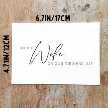 1/5 PCS, To My Wife On Our Wedding Day Card, To My Wifey On Our Wedding Day Card, To My Wife Card, Wedding Day Card Including Envelope