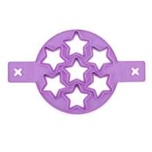 Molde de Silicona para Pancakes con Forma de Estrellas Antiadherente y Resistente al Calor Ideal para Desayunos Creativos en Sartén - Morado - Ver 4
