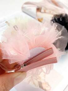 1 Piece Of Children's Mesh Crown Hairpin Princess Crown Headdress Super Fairy Baby Girl Photo Internet Celebrity Birthday First Birthday Little Girl Hair Accessories - Mesh Crown Hairpin - View 3