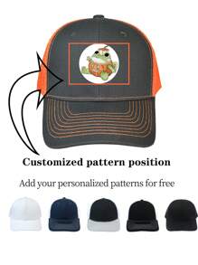 1 Customizable Logo Personalized Men's And Women's Baseball Cap, Adjustable And Breathable Baseball Cap - Multicolor - View 12