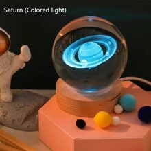 1 个 LED 水晶球夜灯,USB 供电发光装饰水晶球,创意办公桌配件,节日、生日、万圣节的完美礼物 - 水晶球內雕發光小夜燈 - 查看 18