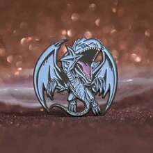 1pc Blue-Eyes White Dragon Badge: A Must-Have For Duel Monsters Fans Halloween Pin For Clothes Bag Charm School