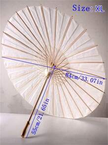 1 pieza Paraguas en blanco DIY de papel, tamaño grande/mediano/pequeño, adecuado para arte manual pintado a mano y decoración para festivales y fiestas - Blanco - Ver 3