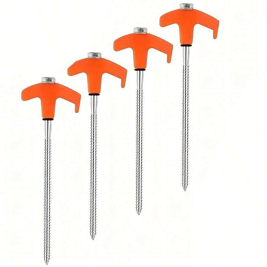 4x Warnkappen Für Zeltheringe - Gelbe Sicherheitsabdeckungen Für Camping