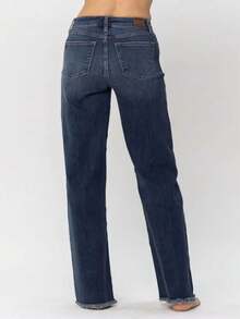 Judy Blue High Waist Wide Leg Jeans - Màu xanh lam - Xem 3