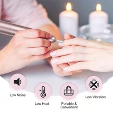 XEIJAYI 1pc Electric Nail Drills Kit Remove Polisher Manicure Pedicure File Sanding Bands Machine Art Pen Device Equipment - Silver - View 8