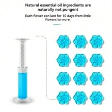 1 件带花朵图案的马桶清洁剂凝胶印章，6 种香味选择，浴室清洁用品，多功能凝胶，用于除臭、清洁、消毒和芳香（包括清洁凝胶印章和推杆）