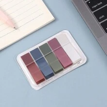 100 Sheets Of Colorful Fluorescent Pet Index Stickers With Morandi Color Drawable Boxed Sticky Notes,School Supplies,Back To School