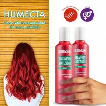 Rouge Nefertiti Shampoo And Treatment Kit: Protects And Enhances The Color Of Your Dyed Hair, Intense Hydration And Spectacular Shine - Red - View 6