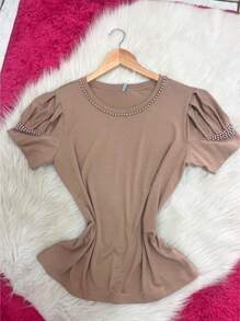 Women Blouses - Beige - View 1