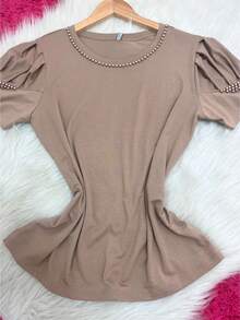 Women Blouses - Beige - View 2
