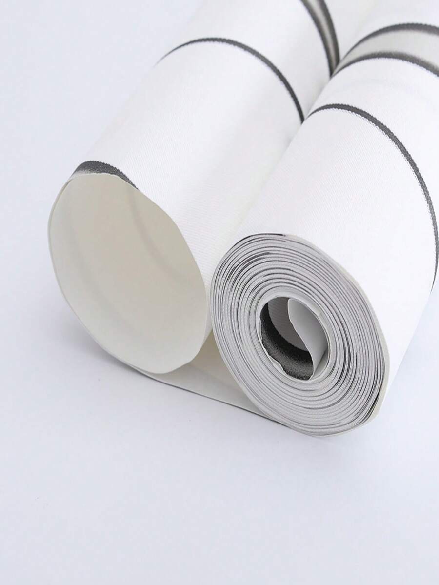 Modern Simple 3D Stereoscopic Curved Wave Vertical Striped NonWoven