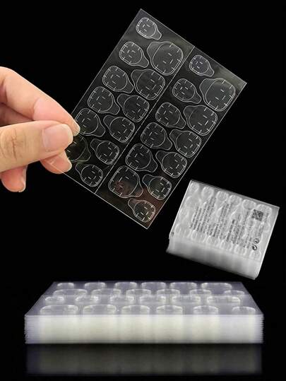 5/10/20/30/60 fogli di adesivi traspiranti a doppia faccia, sticker in gel super appiccicosi per unghie finte, flessibili e trasparenti, per manicure, gel per unghie, accessori per unghie, strumenti di makeup, strumenti per arte di unghie